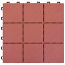 Terrasse Flise 10 pcs Rød 30,5 x 30,5 x 2,2 cm Polypropylen
