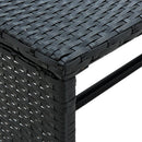 sofabord 70x40x38 cm polyrattan sort