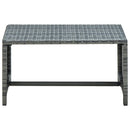 sofabord 70x40x38 cm polyrattan antracitgrå