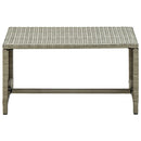 sofabord 70x40x38 cm polyrattan beige