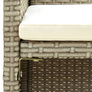 2-personers havesofa med hynder polyrattan beige