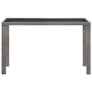 havebord 123 x 60 x 74 cm polyrattan antracitgrå