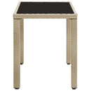 havebord 123x60x74 cm polyrattan beige