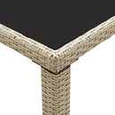 havebord 123x60x74 cm polyrattan beige