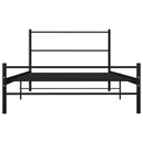 sengestel 100 x 200 cm metal sort