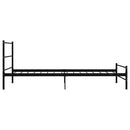 sengestel 100 x 200 cm metal sort