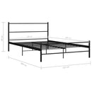 sengestel 120 x 200 cm metal sort