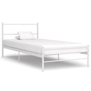sengestel 90x200 cm metal hvid