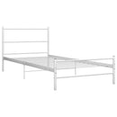 sengestel 90x200 cm metal hvid