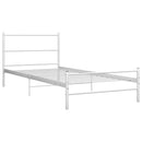 sengestel 100 x 200 cm metal hvid
