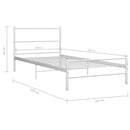 sengestel 100 x 200 cm metal hvid