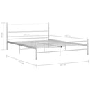 sengestel 140 x 200 cm metal hvid
