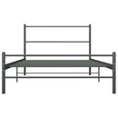 sengestel 90 x 200 cm metal grå