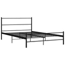 Sengeramme med hovedgærde uden madras 140x200 cm metal Sort