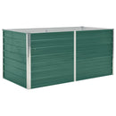 hævet plantekasse 160 x 80 x 77 galvaniseret stål grøn