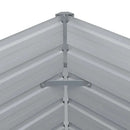 hævet plantekasse 160 x 80 x 77 galvaniseret stål grøn