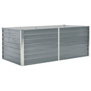 hævet havekasse 160 x 80 x 45 cm galvaniseret stål grå