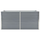 hævet havekasse 160 x 80 x 45 cm galvaniseret stål grå