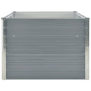 hævet havekasse 160 x 80 x 45 cm galvaniseret stål grå