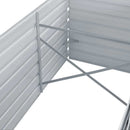 hævet havekasse 160 x 80 x 45 cm galvaniseret stål grå