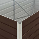 hævet plantekasse 160 x 80 x 45 cm galvaniseret stål brun
