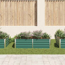 hævet blomsterbed 160 x 80 x 45 cm galvaniseret stål grøn