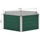 højbed 129x129x45 galvaniseret stål grøn