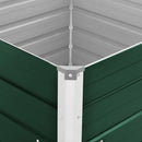 hævet havekasse 100 x 100 x 77 galvaniseret stål grøn
