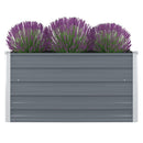forhøjet blomsterbed 100 x 100 x 45 cm galvaniseret stål grå
