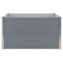 forhøjet blomsterbed 100 x 100 x 45 cm galvaniseret stål grå
