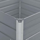 forhøjet blomsterbed 100 x 100 x 45 cm galvaniseret stål grå