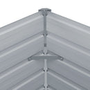 forhøjet plantekasse 100 x 100 x 45 cm galvaniseret stål brun