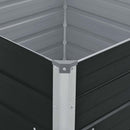 forhøjet blomsterbed 100 x 100 x 45 cm galvaniseret stål grå