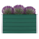 forhøjet blomsterbed 100 x 100 x 45 cm galvaniseret stål grøn