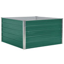 forhøjet blomsterbed 100 x 100 x 45 cm galvaniseret stål grøn
