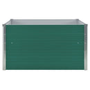 forhøjet blomsterbed 100 x 100 x 45 cm galvaniseret stål grøn