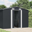 haveskur 257x779x181 cm galvaniseret stål antracitgrå