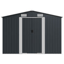 haveskur 257x779x181 cm galvaniseret stål antracitgrå