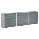 høj plantekasse 240x40x77 cm galvaniseret stål grå