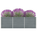 høj plantekasse 240x40x77 cm galvaniseret stål grå