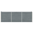 høj plantekasse 240x40x77 cm galvaniseret stål grå