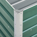 forhøjet plantekasse 240x40x77 cm galvaniseret stål grøn