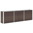 forhøjet plantekasse 240x40x77 cm galvaniseret stål brun