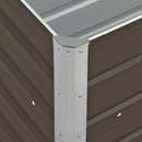 forhøjet plantekasse 240x40x77 cm galvaniseret stål brun