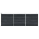 forhøjet plantekasse 240x40x77 cm galvaniseret stål antracitgrå