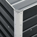 forhøjet plantekasse 240x40x77 cm galvaniseret stål antracitgrå