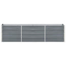 forhøjet plantekasse 240x40x45 cm galvaniseret stål grå