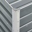 forhøjet plantekasse 240x40x45 cm galvaniseret stål grå