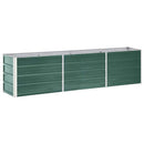 forhøjet plantekasse 240x40x45 cm galvaniseret stål grøn