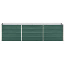 forhøjet plantekasse 240x40x45 cm galvaniseret stål grøn